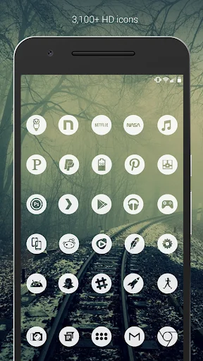 Light Void Pro – White Icons ডাউনলোড করুন – সেরা মিনিমালিস্ট আইকন প্যাক - Screenshot 2