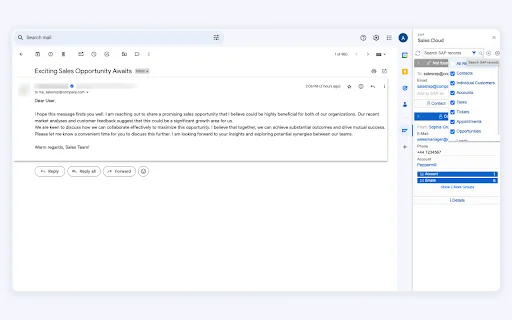SAP Sales Cloud for Gmail ডাউনলোড করুন – সেলস প্রোডাক্টিভিটি বাড়ান - Screenshot 2