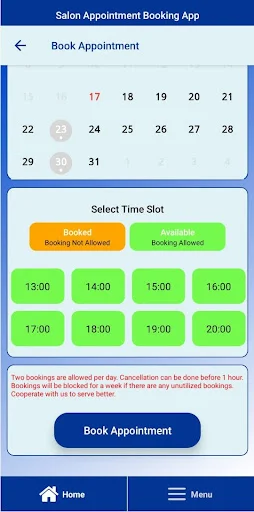 Salon Slot Booking অ্যাপ ডাউনলোড করুন – সেরা সেলুন অ্যাপয়েন্টমেন্ট সেবা - Screenshot 6