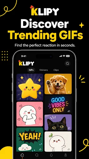 KLIPY ডাউনলোড করুন – সেরা GIF, ক্লিপস এবং স্টিকার শেয়ার করুন - Screenshot 1
