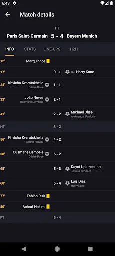 LiveScore Football ডাউনলোড করুন – সেরা ফুটবল আপডেট ও লাইভ স্কোর - Screenshot 5