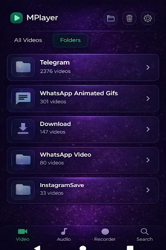 MPlayer ডাউনলোড করুন – HD ভিডিও, মিউজিক এবং স্ক্রিন রেকর্ডার - Screenshot 5