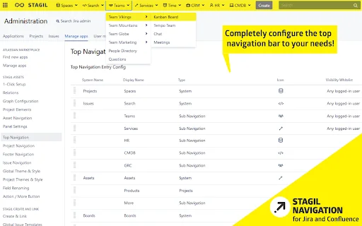 STAGIL Atlassian Cloud Extension ডাউনলোড করুন – সেরা নেভিগেশন - Screenshot 1