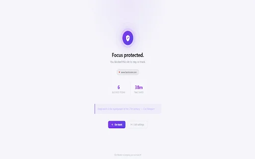Site Blocker ডাউনলোড করুন – মনোযোগ বাড়াতে সেরা ক্রোম এক্সটেনশন - Screenshot 2