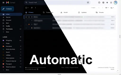 Gmail Auto Dark Mode ডাউনলোড করুন – সেরা ডার্ক থিম এক্সটেনশন - Screenshot 1