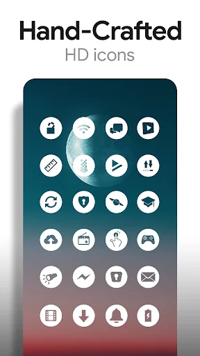 Light Void – Flat White Icons ডাউনলোড করুন – সেরা মিনিমালিস্ট আইকন প্যাক - Screenshot 3