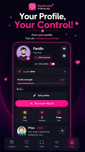 Soulmate – AI Dating App ডাউনলোড করুন – সেরা এআই ম্যাচমেকিং - Screenshot 6