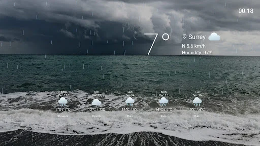 Vista Weather TV Screensaver ডাউনলোড করুন – আবহাওয়ার সাথে সুন্দর দৃশ্য - Screenshot 7