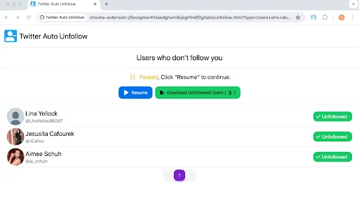 Twitter Auto Unfollow ডাউনলোড করুন – সেরা অটোমেটেড টুল - Screenshot 3