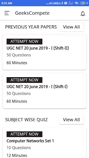 UGC NET Computer Science Tests ডাউনলোড করুন – সেরা প্রস্তুতি - Screenshot 1