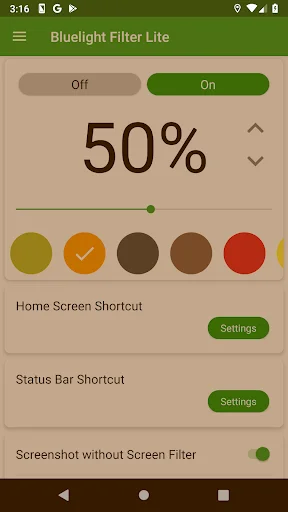 Bluelight Filter Lite ডাউনলোড করুন – চোখের সুরক্ষা ও আরাম - Screenshot 1