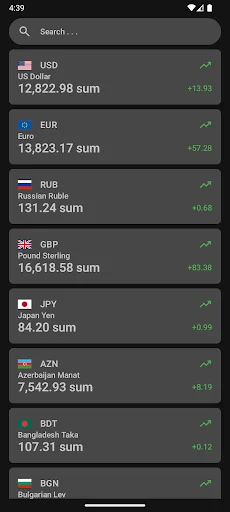 Currency Rates Uzbekistan ডাউনলোড করুন – লাইভ রেট ও ব্যাংক তুলনা - Screenshot 3