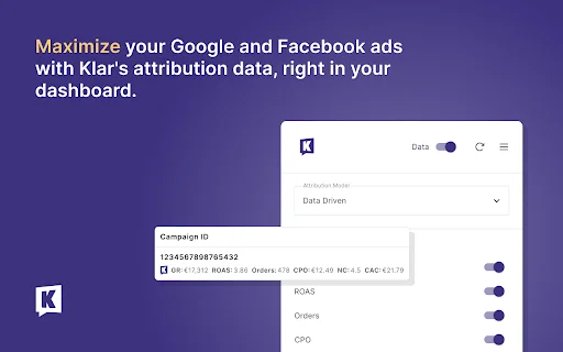 Klar Attribution ডাউনলোড করুন – সেরা বিজ্ঞাপন অ্যানালিটিক্স টুল - Screenshot 1