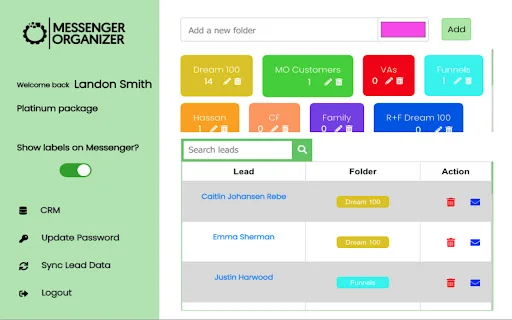 Messenger Organizer ডাউনলোড করুন – Facebook ও Instagram মেসেজ গুছিয়ে রাখুন - Screenshot 1