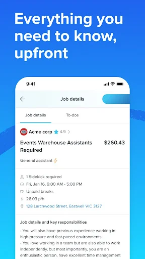 Sidekicker: Worker App ডাউনলোড করুন – নমনীয় চাকরির সুযোগ - Screenshot 5