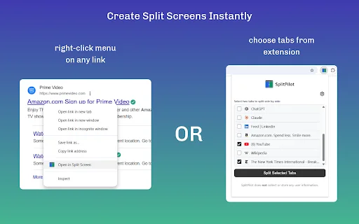 SplitPilot ডাউনলোড করুন – গুগল ক্রোম স্প্লিট স্ক্রিন এক্সটেনশন - Screenshot 3