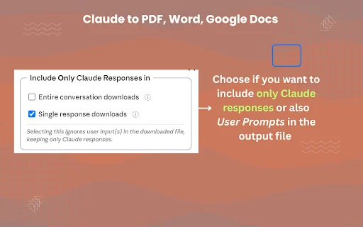 Claude to PDF, Word & Google Docs – সহজে ডাউনলোড করুন - Screenshot 4
