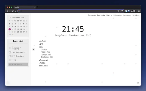 Minimal New Tab ডাউনলোড করুন – ক্লিন ও কাস্টমাইজযোগ্য ব্রাউজার - Screenshot 3