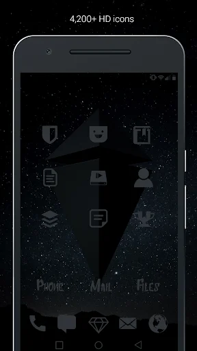 Murdered Out Pro – Black Icons ডাউনলোড করুন – সেরা আইকন প্যাক - Screenshot 2