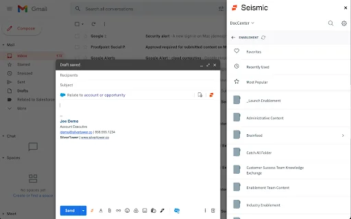 Seismic for Gmail ডাউনলোড করুন – সেলস বৃদ্ধির সেরা টুল - Screenshot 1