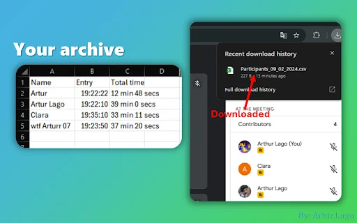 Meet Participants – Attendance Tracker for Google Meet – Download - Screenshot 5