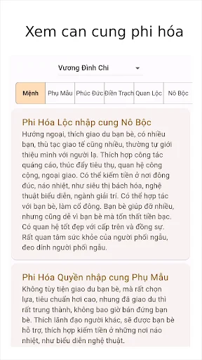 Lập Lá Số Tử Vi ডাউনলোড করুন – রাশিফল ও জ্যোতিষশাস্ত্রের সেরা অ্যাপ - Screenshot 31