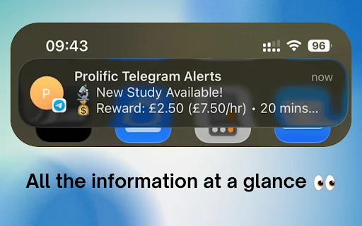 Prolific Telegram Alerts ডাউনলোড করুন – দ্রুত স্টাডি নোটিফিকেশন পান - Screenshot 1