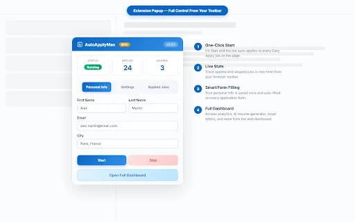 AutoApplyMax ডাউনলোড করুন – চাকরির আবেদনের সেরা টুল - Screenshot 1