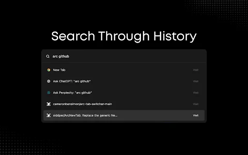 Arc Search ডাউনলোড করুন – Chrome-এর জন্য সেরা কমান্ড বার এক্সটেনশন - Screenshot 4