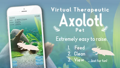 Axolotl Pet ডাউনলোড করুন – আপনার নিজের কিউট ভার্চুয়াল পেট পালন করুন - Screenshot 1