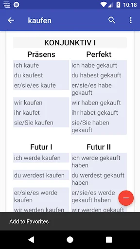 Deutsche Verben ডাউনলোড করুন – জার্মান ভার্ব শেখার সেরা অ্যাপ - Screenshot 3