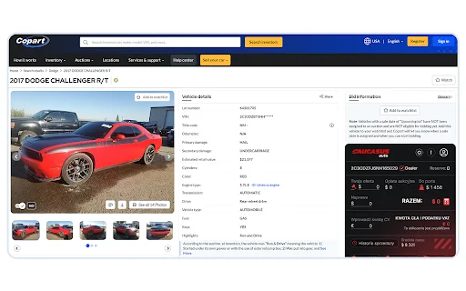 Caucasus Auto Tool ডাউনলোড করুন – Copart ও IAAI কার ক্যালকুলেটর - Screenshot 3