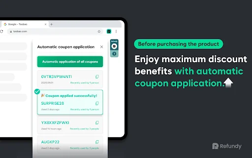 Refundy: Get Automatic Cashback & Price Drop Refunds for Global Shopping - Screenshot 3