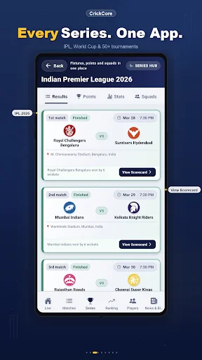 Live Cricket Score TV HD & IPL ডাউনলোড করুন – দ্রুততম ক্রিকেট স্কোর - Screenshot 3