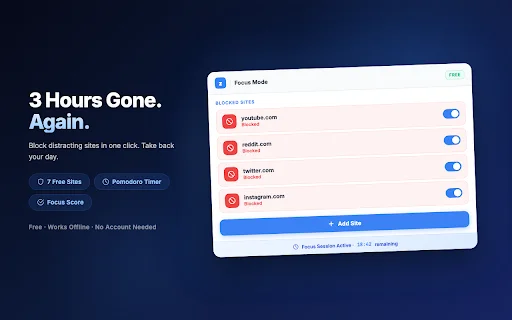 Focus Mode Pro ডাউনলোড করুন – প্রোডাক্টিভিটি ও ওয়েবসাইট ব্লকার - Screenshot 1