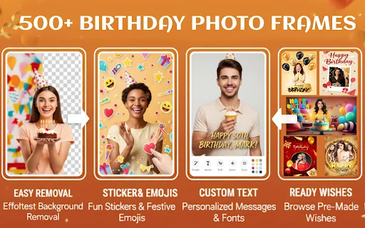 Happy Birthday Photo Frame ডাউনলোড করুন – সেরা বার্থডে ভিডিও মেকার - Screenshot 8