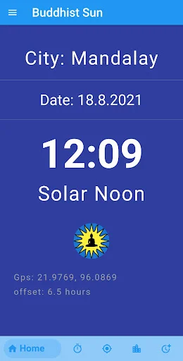 Buddhist Sun ডাউনলোড করুন – সোলার নুন ও কাউন্টডাউন টাইমার - Screenshot 7