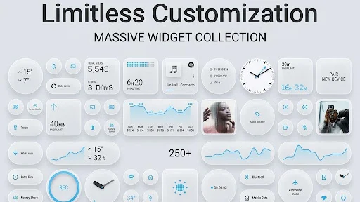 Glass Widgets & Theme Pro ডাউনলোড করুন – সেরা গ্লাস উইজেট - Screenshot 2
