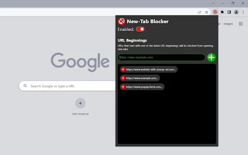 New-Tab Blocker ডাউনলোড করুন – পপ-আপ বিজ্ঞাপন ও ট্যাব নিয়ন্ত্রণ করুন - Screenshot 1