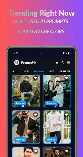 PromptPix ডাউনলোড করুন – AI ইমেজ প্রম্পট জেনারেটর ফ্রি - Screenshot 4