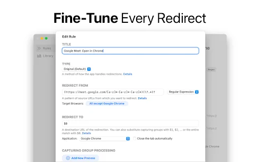 RedirectWeb ডাউনলোড করুন – Mac-এর জন্য সেরা URL রিডাইরেক্ট টুল - Screenshot 4